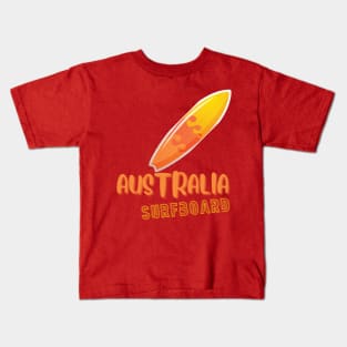 Australia surf board Kids T-Shirt